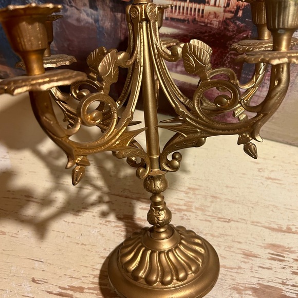 Vintage Victorian candelabra HEAVY - Picture 3 of 13